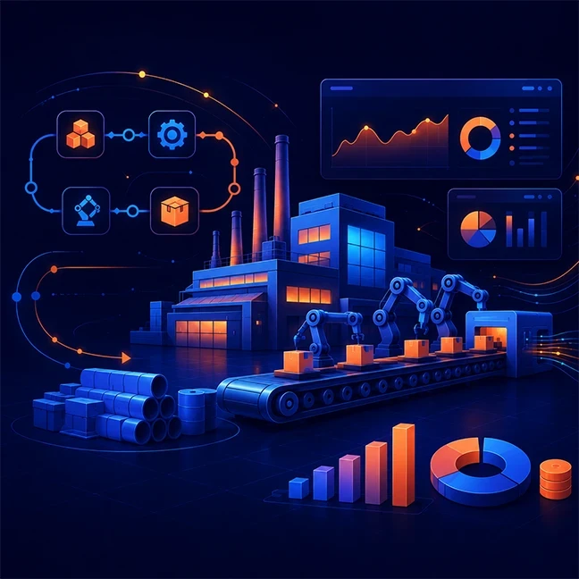 نظام ERP لإدارة عمليات التصنيع